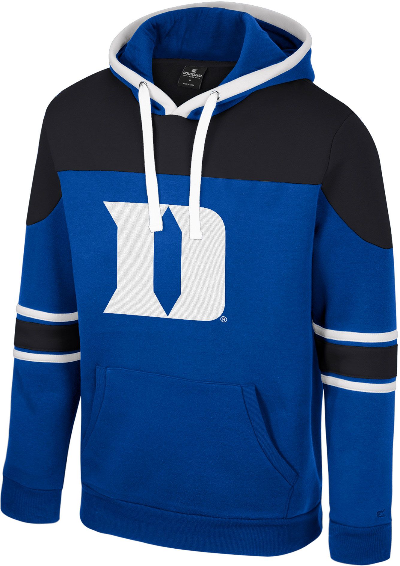 Colosseum men's duke blue devils fleece pullover black clearance hoodie