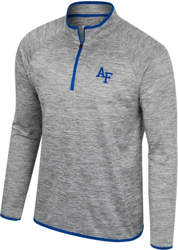 Los Angeles Dodgers Antigua Women's Logo Fortune Quarter-Zip Pullover Jacket  - Heather Gray