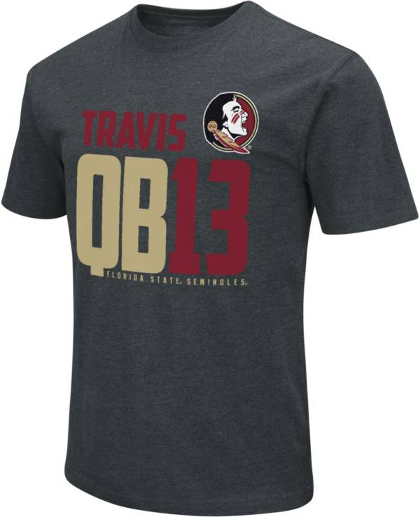 Colosseum Men's Florida State Seminoles Jordan Travis #13 Black T