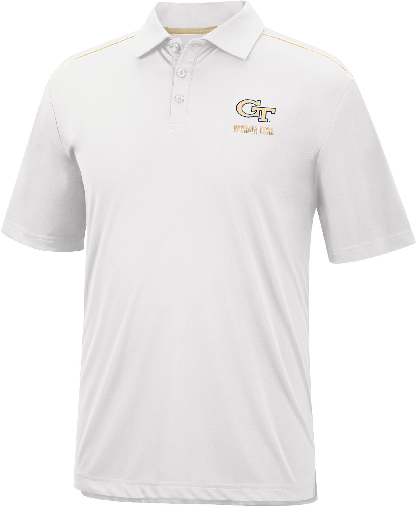 Colosseum Men's Georgia Tech Yellow Jackets White Polo