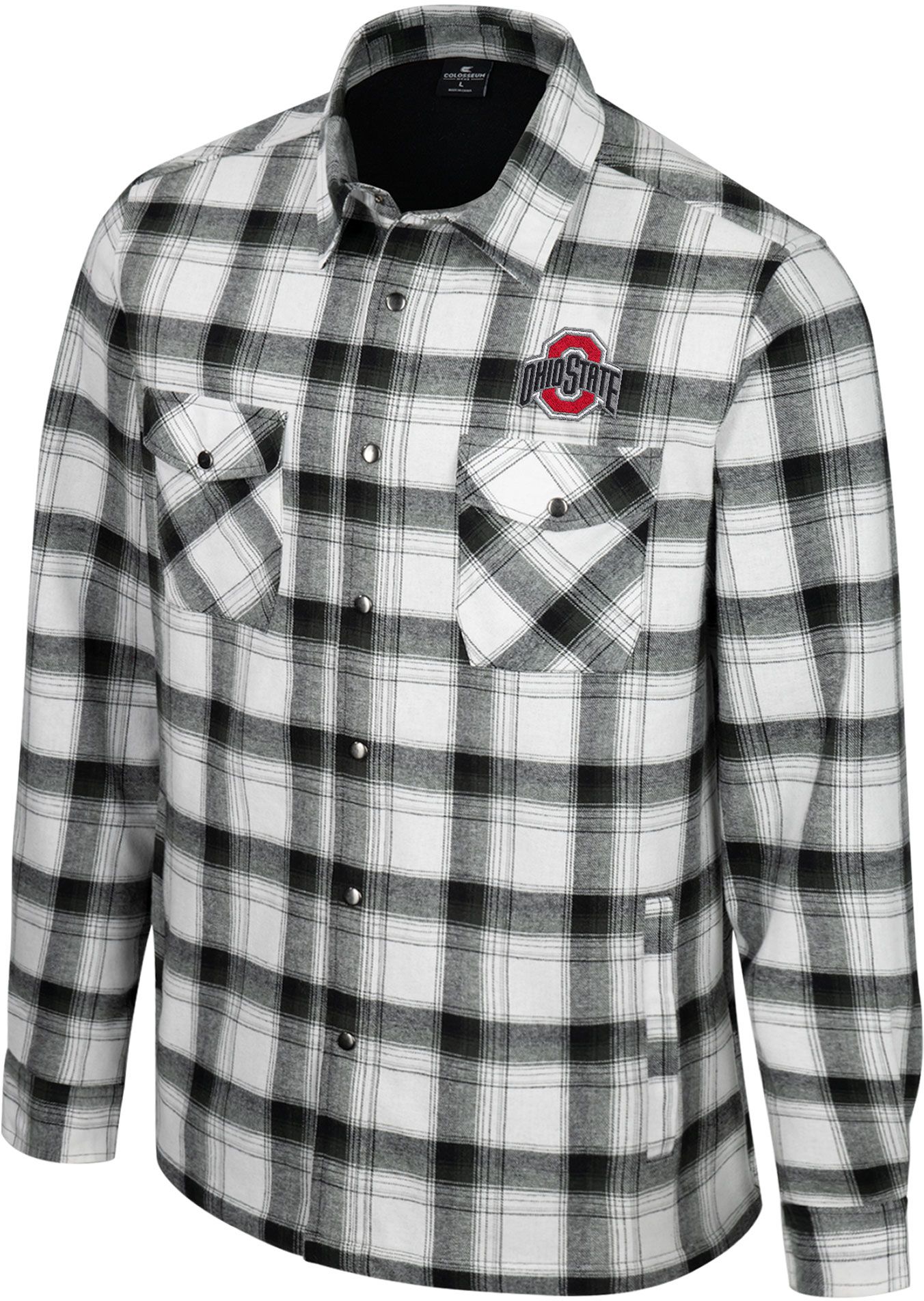 Colosseum Men's Ohio State Buckeyes Cream Plaid Silent Majesty Full ...