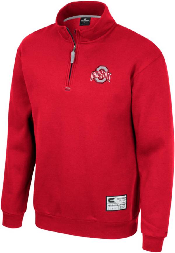 Women's Colosseum Scarlet Ohio State Buckeyes Tunic Pullover Hoodie