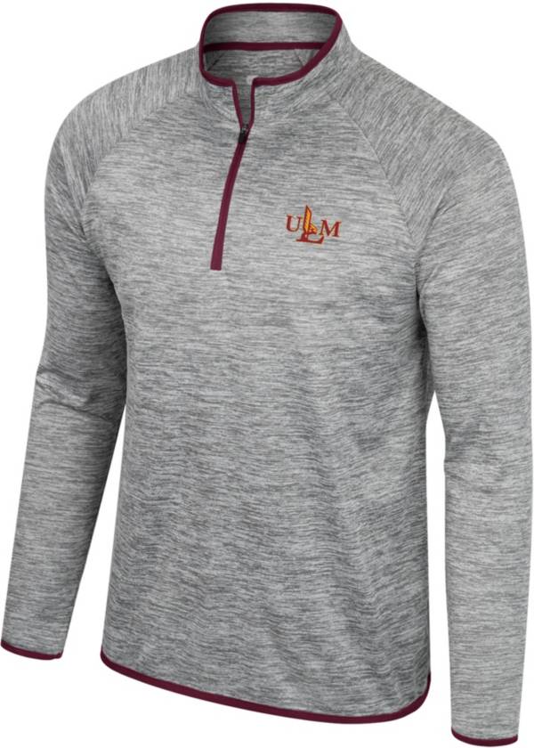 Colosseum Men's LouisianaMonroe Warhawks Heather Grey 1/4 Zip Pullover
