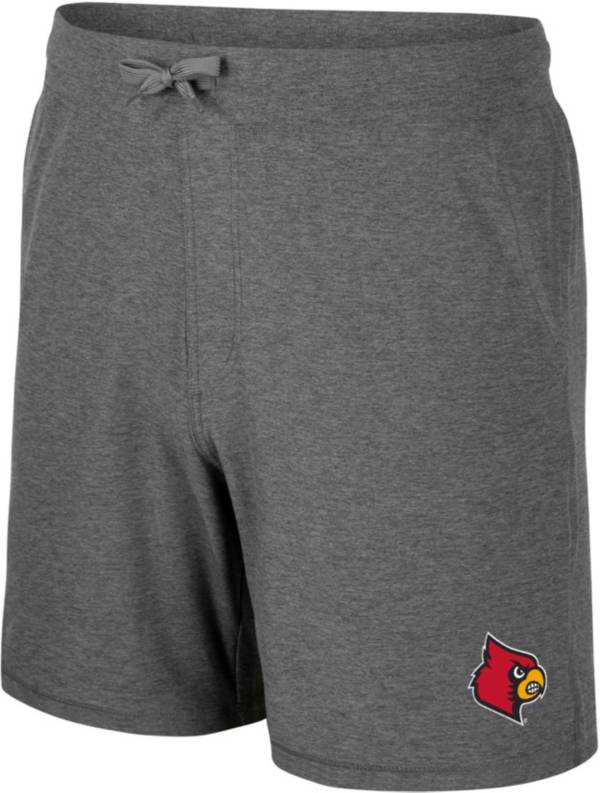 Colosseum Men's Louisville Cardinals Dark Grey Skynet Shorts, Large, Gray