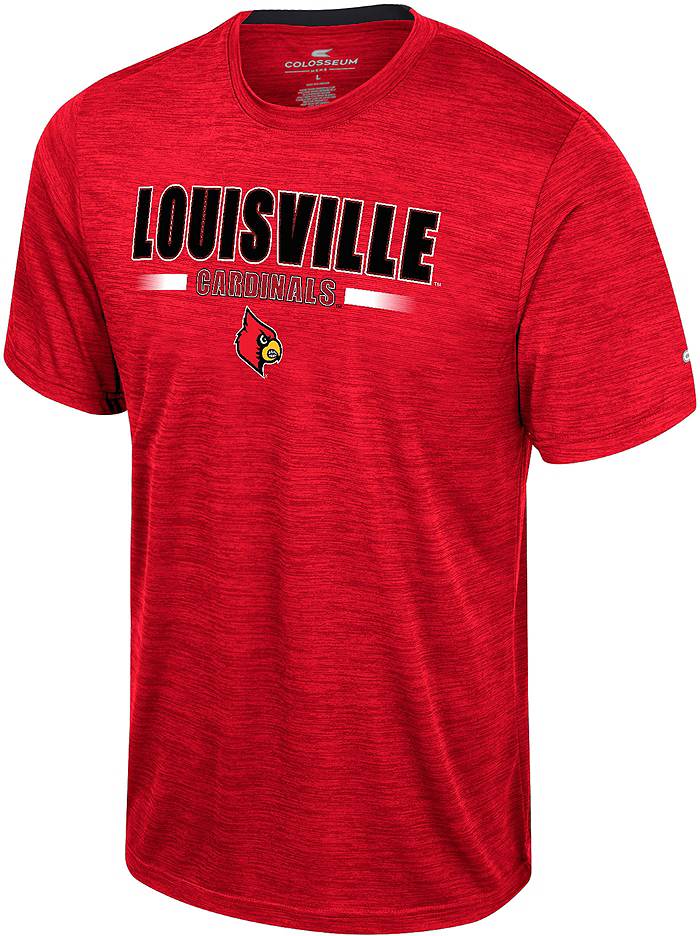 Louisville Cardinals Colosseum Gray & Red Performance Short Sleeve