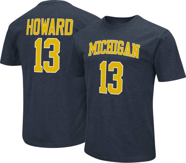 Colosseum Men's Michigan Wolverines Jett Howard #13 Blue T-Shirt product image