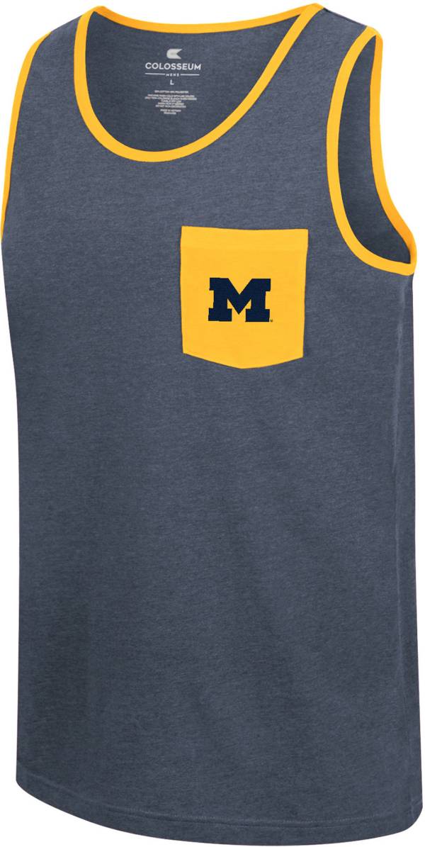 Colosseum Men's Michigan Wolverines Blue Rothenstein Pocket Tank Top product image
