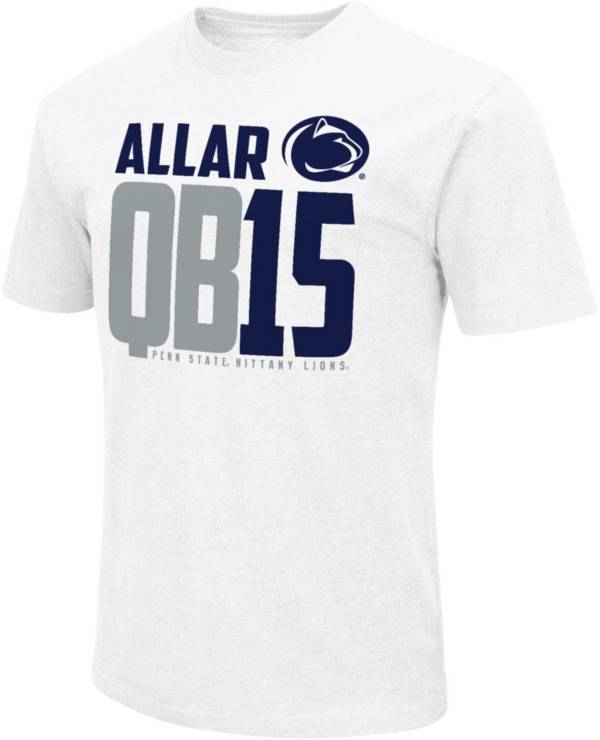 Colosseum Men's Penn State Nittany Lions Drew Allar #15 White T-Shirt ...