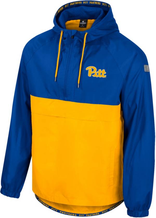 Colosseum Men's Pitt Panthers Blue 1/2 Zip Anorak Jacket