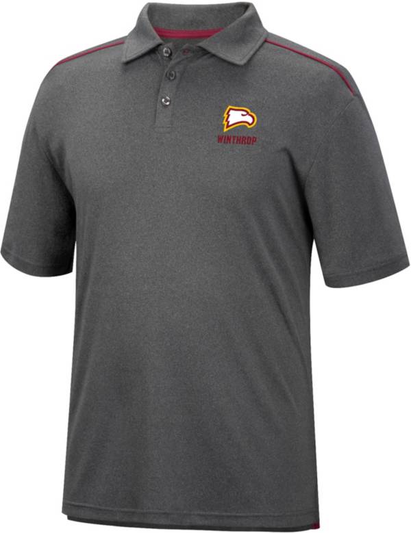 Colosseum Men's Winthrop Eagles Heather Charcoal Polo | Dick's Sporting ...