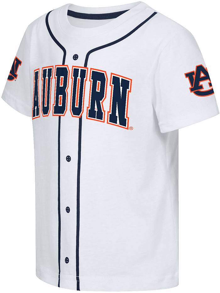 Colosseum Toddler Auburn Tigers White Baseball Jersey T-Shirt