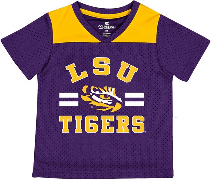 LSU Tigers Nike #1 Toddler / Youth Team Replica Football Jersey – Purple