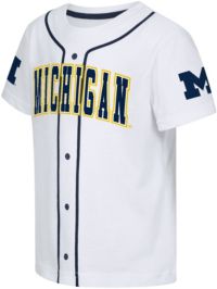 Youth Colosseum #1 Navy Michigan Wolverines Bam-Bam Baseball Jersey