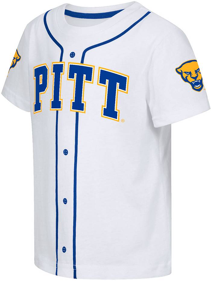 Colosseum Toddler Pitt Panthers White Baseball Jersey T-Shirt