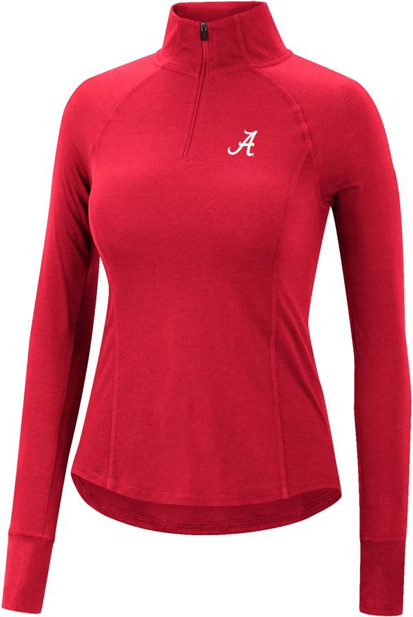 Colosseum Women's Alabama Crimson Tide Red 1/4 Zip Pullover Shirt