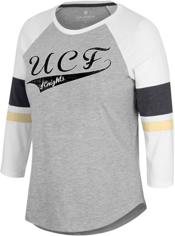 Colosseum Women's UCF Knights Grey Softball 3/4 Sleeve T-Shirt product image