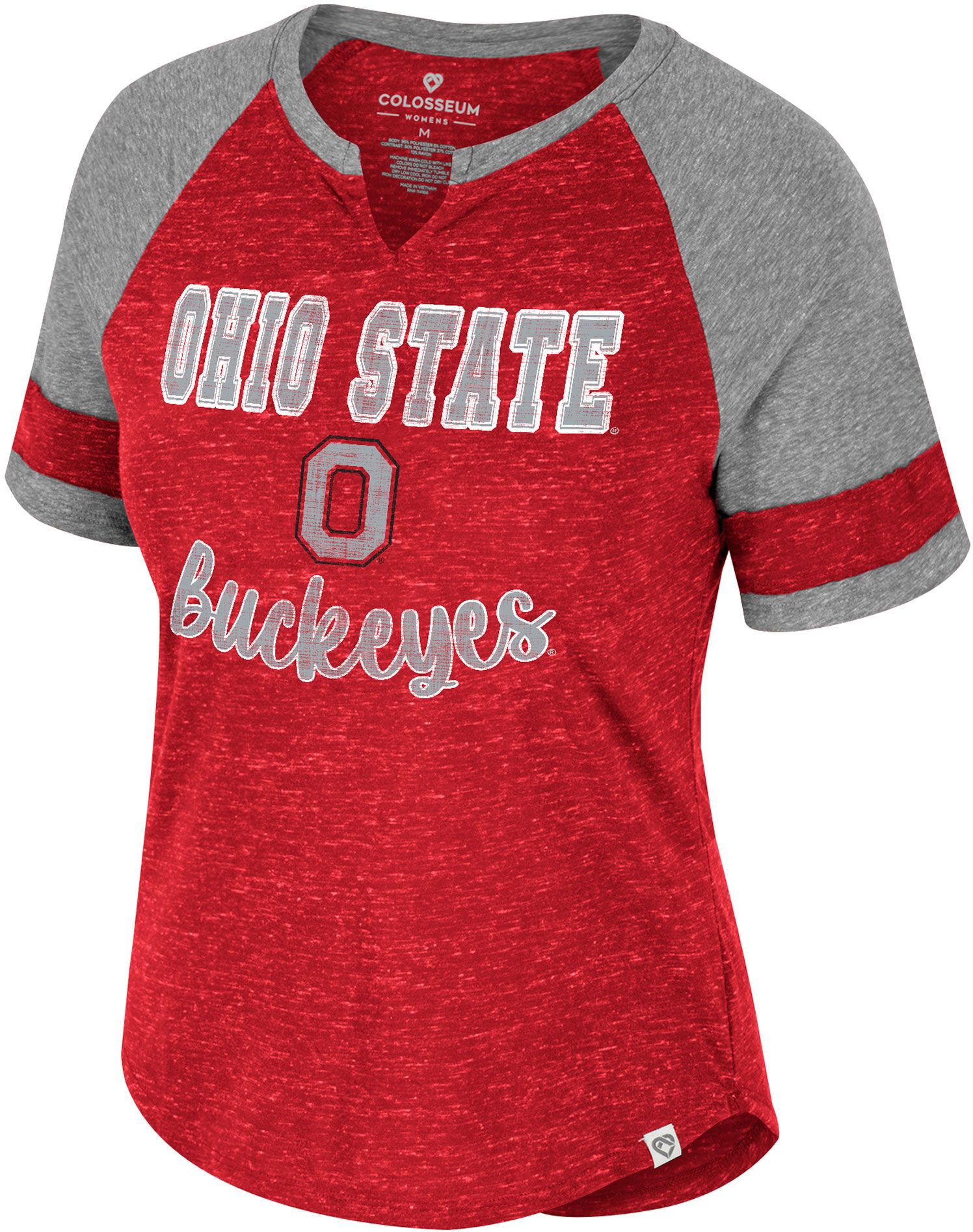 Colosseum Women's Ohio State Buckeyes Scarlet V-Notch T-Shirt