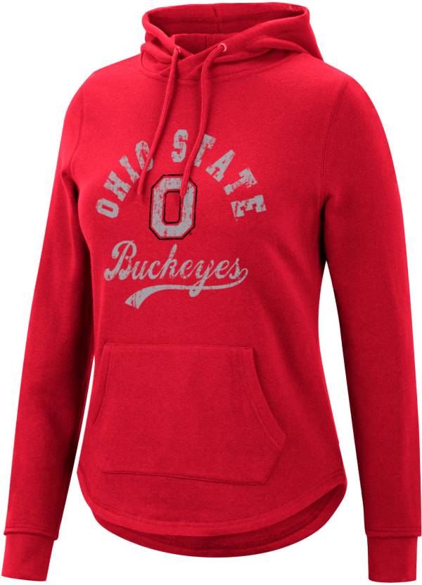 Colosseum Women's Ohio State Buckeyes Red Crossover Hoodie product image
