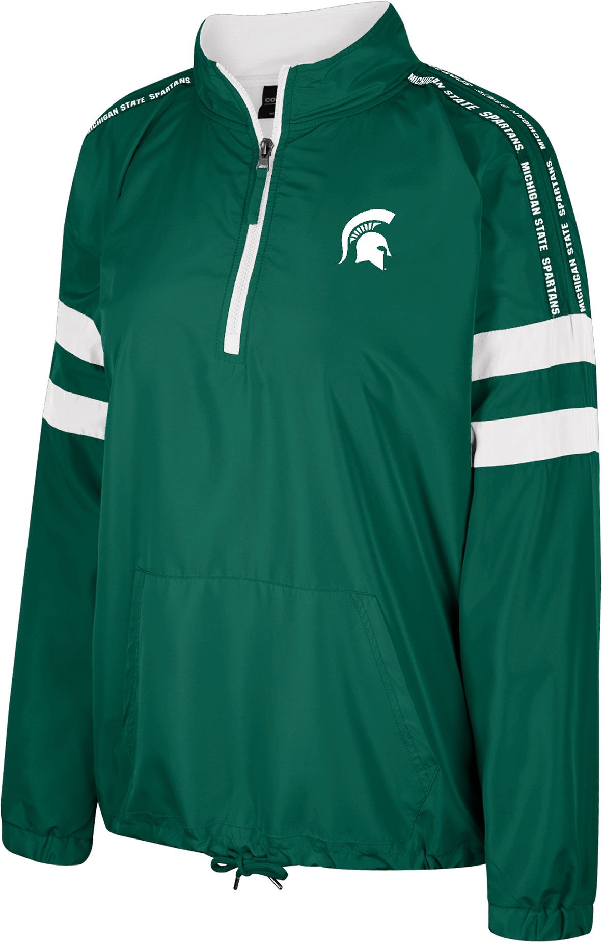 Colosseum Women's Michigan State Spartans Green Make a Statement 1/4 Zip Pullover product image
