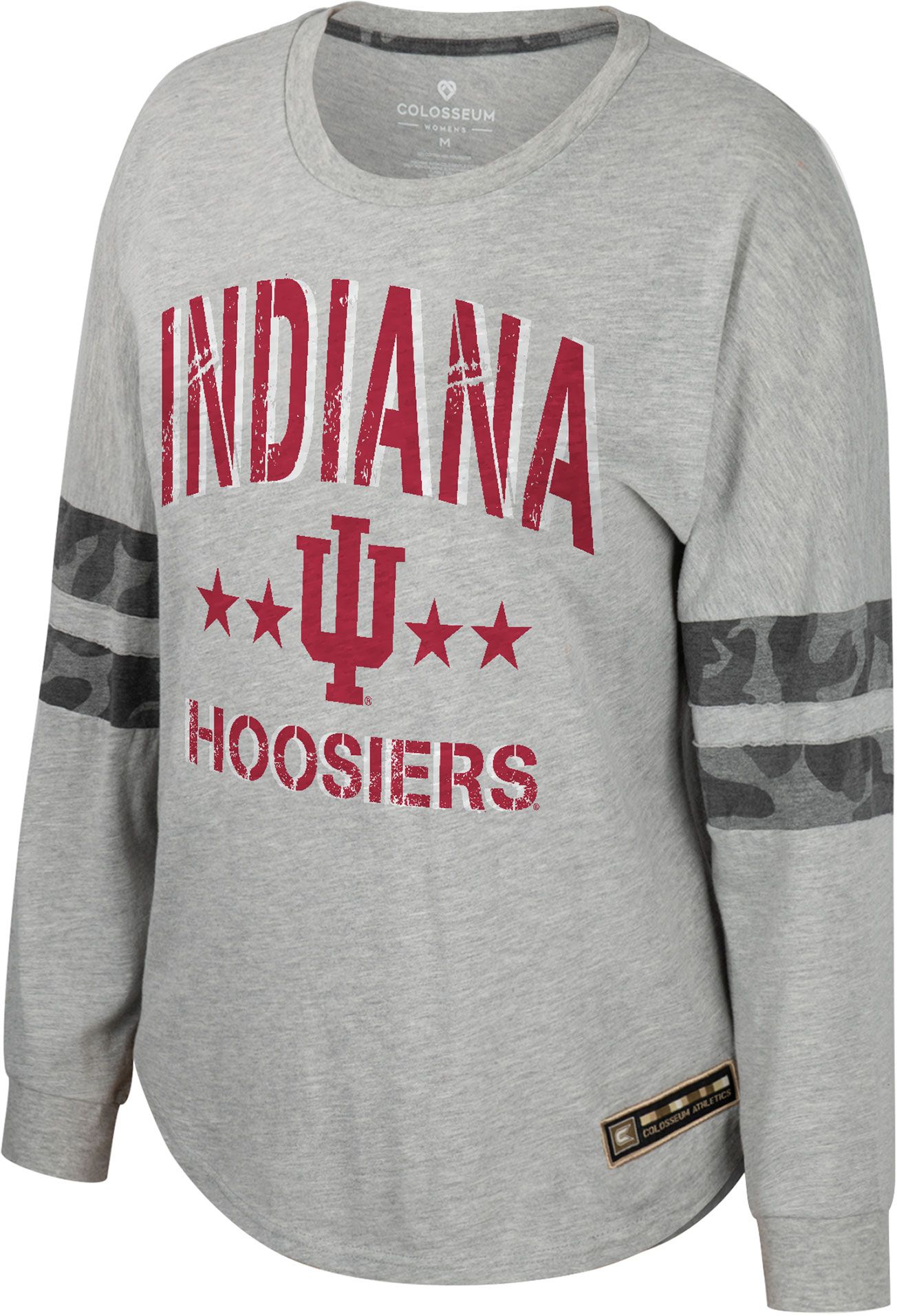 Colosseum Women's Indiana Hoosiers Heather Grey Flight Instructor Long Sleeve T-Shirt