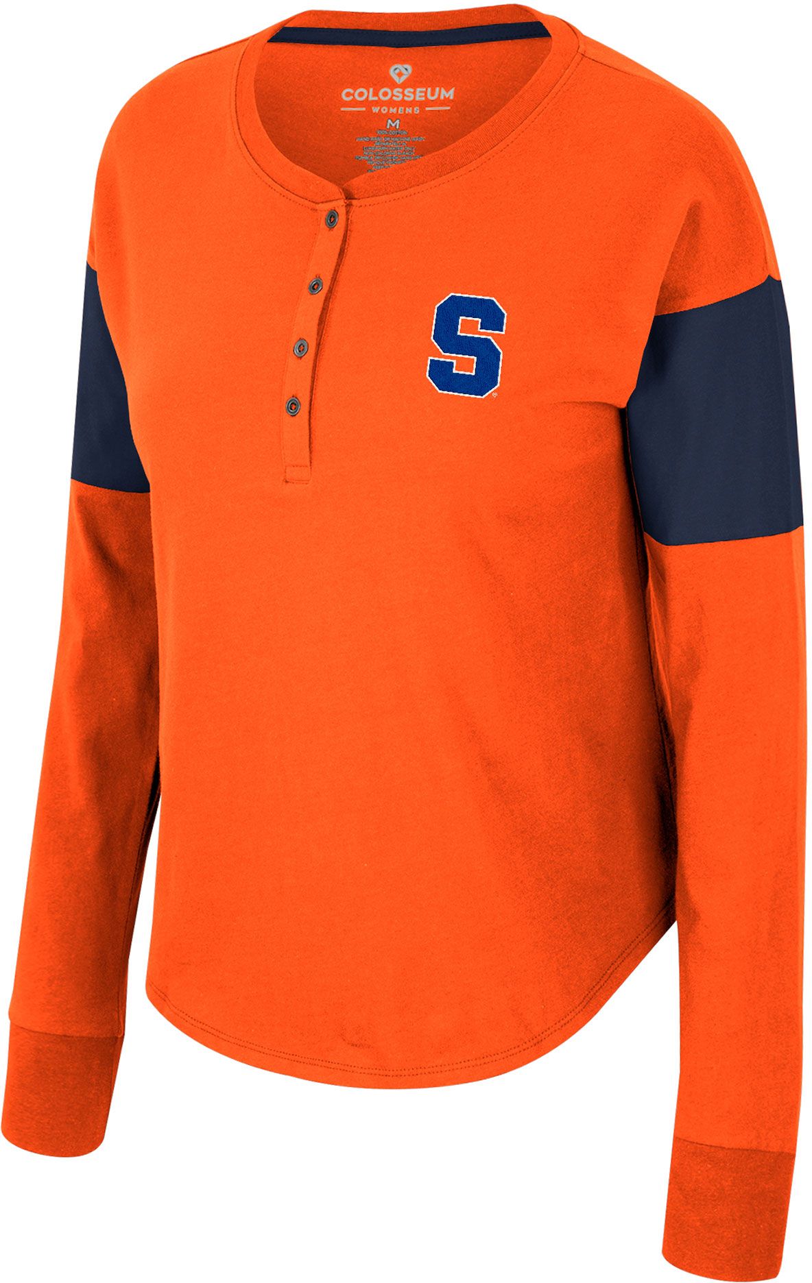 Colosseum Women's Syracuse Orange Orange Henley Long Sleeve TShirt