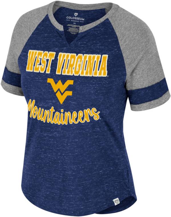 Colosseum Women's West Virginia Mountaineers Blue V-Notch T-Shirt product image