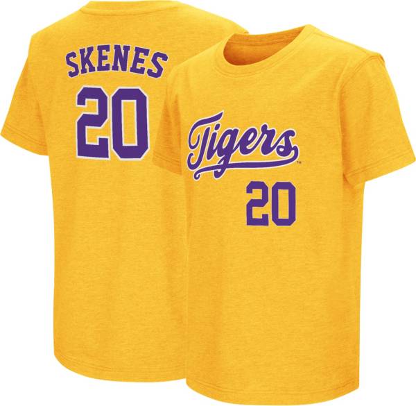 Colosseum Youth LSU Tigers Gold Zach Long Sleeve T-Shirt, Boys', Large, Yellow