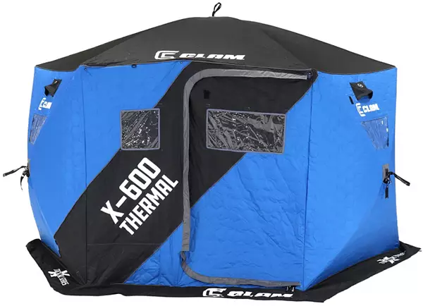 CLAM X-600 Portable 11.5 Ft 7 Person Pop Up Ice Fishing Thermal Hub Shelter  Tent, 1 Piece - Kroger