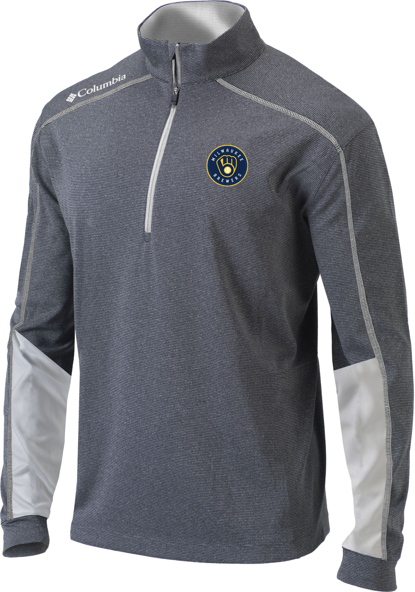 Columbia Men's Milwaukee Brewers Shotgun 1/4 Zip Pullover product image