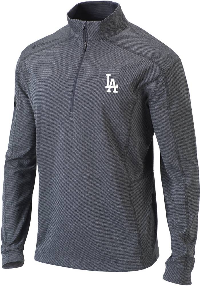 Men's Los Angeles Dodgers Nike Black Authentic Collection Game Time  Performance Half-Zip Top