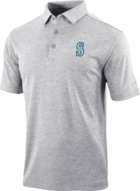 Men's Columbia White Seattle Mariners Omni-Wick Total Control Polo Size: Small