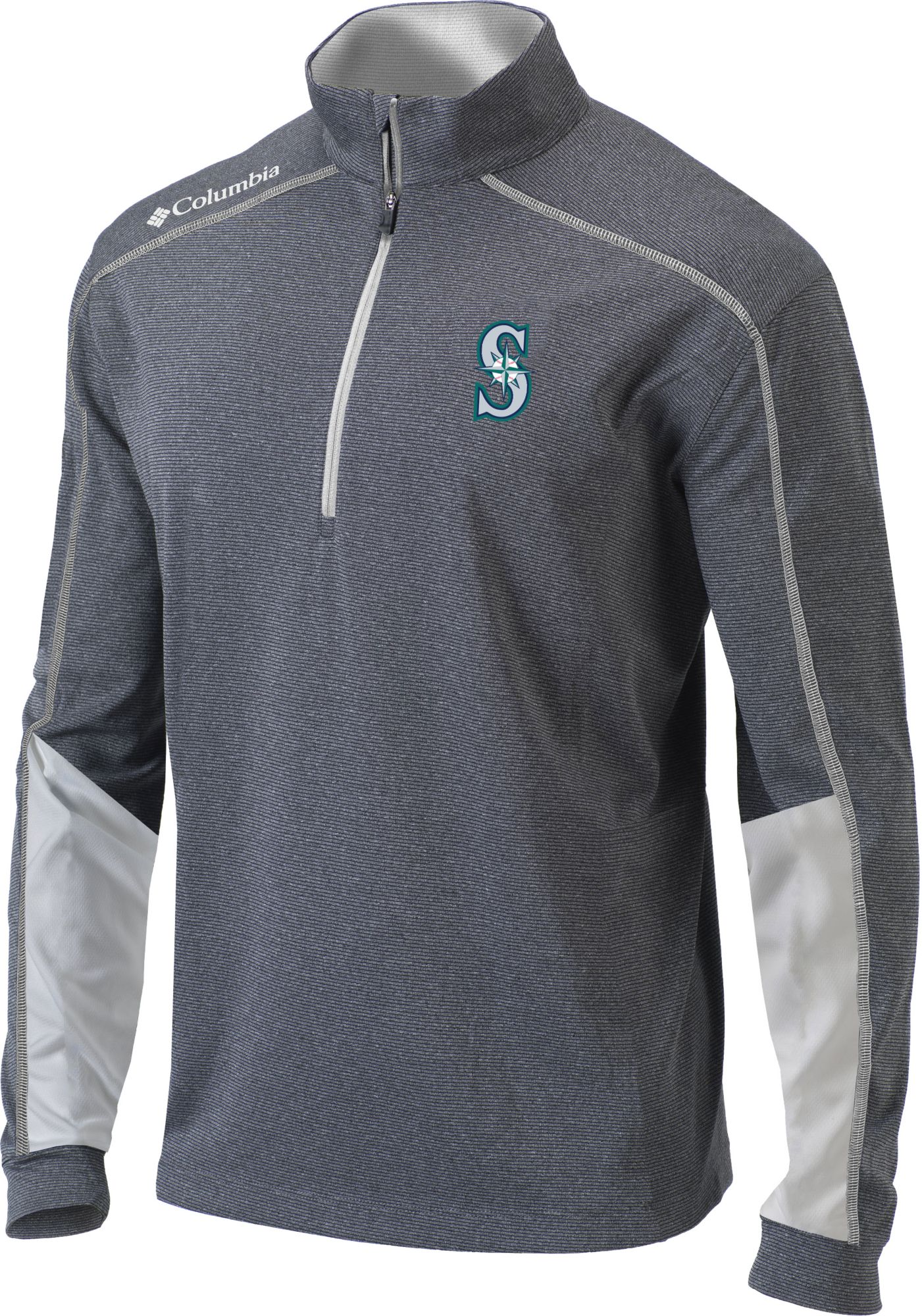 Columbia Men's Seattle Mariners Shotgun 1/4 Zip Pullover