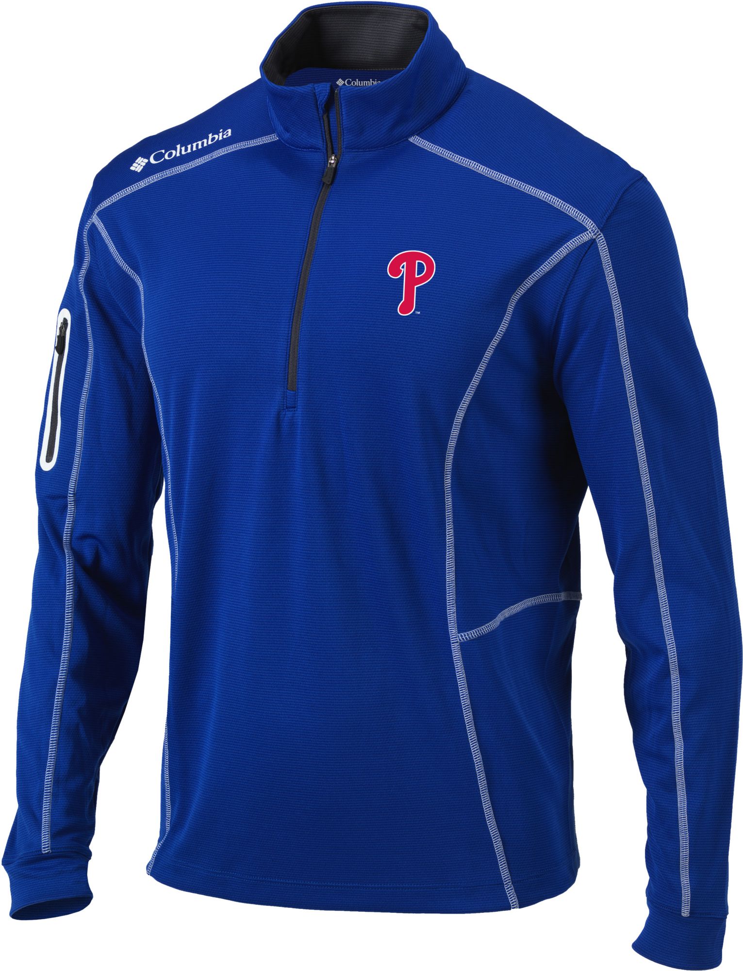 Columbia Men's Philadelphia Phillies Omni-Wick Shotgun 1/4 Zip Pullover product image
