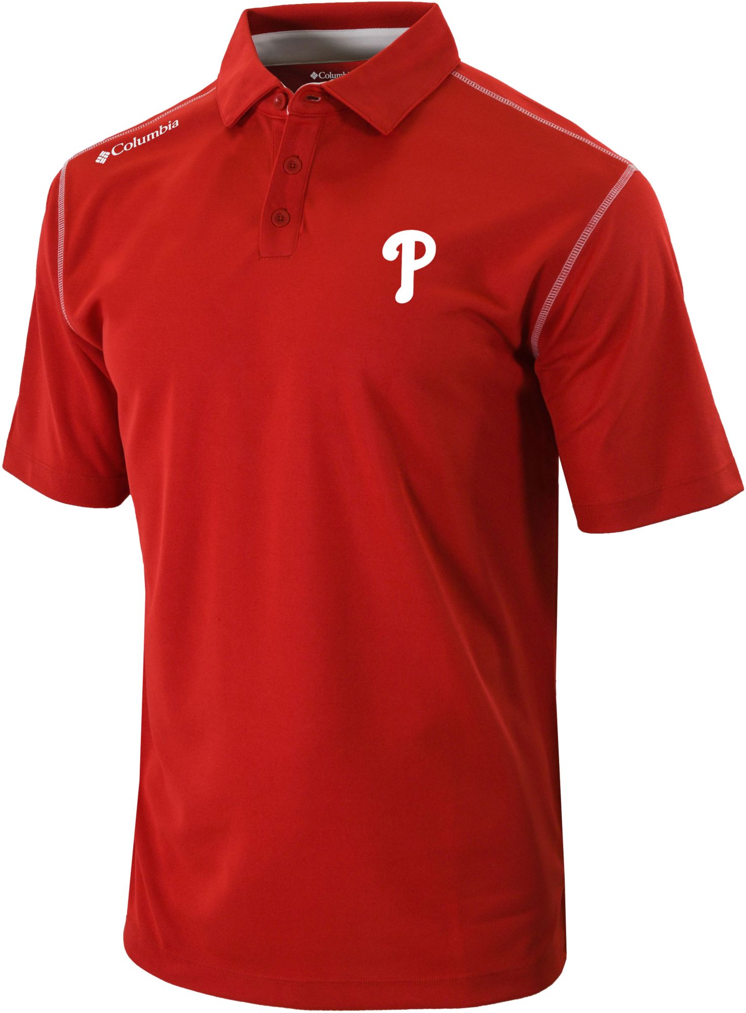 Columbia Men's Philadelphia Phillies Omni-Wick Shotgun Polo product image