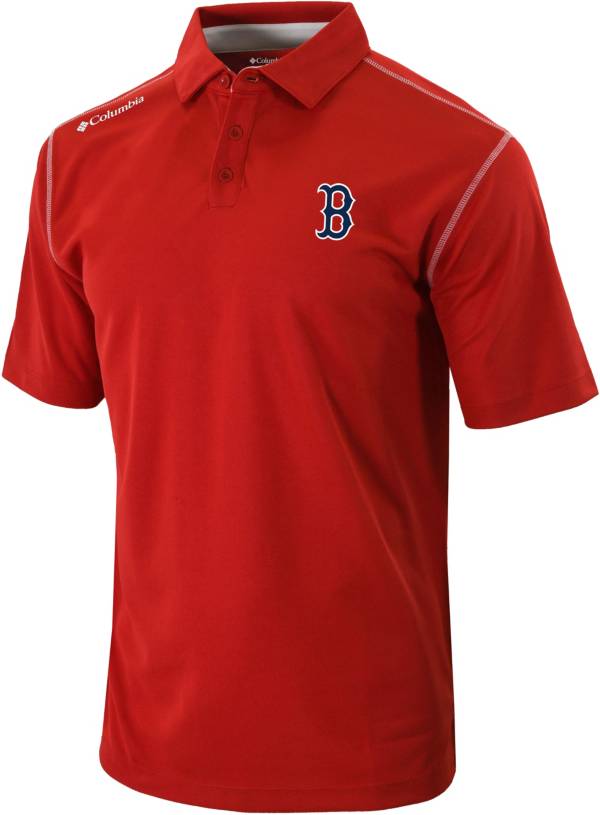 Men's Columbia White Boston Red Sox Omni-Wick Shotgun Polo Size: Extra Large