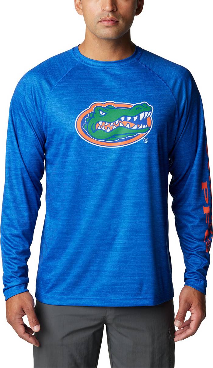 Columbia Men&s Florida Gators Blue Terminal Tackle Long Sleeve T-Shirt, Large