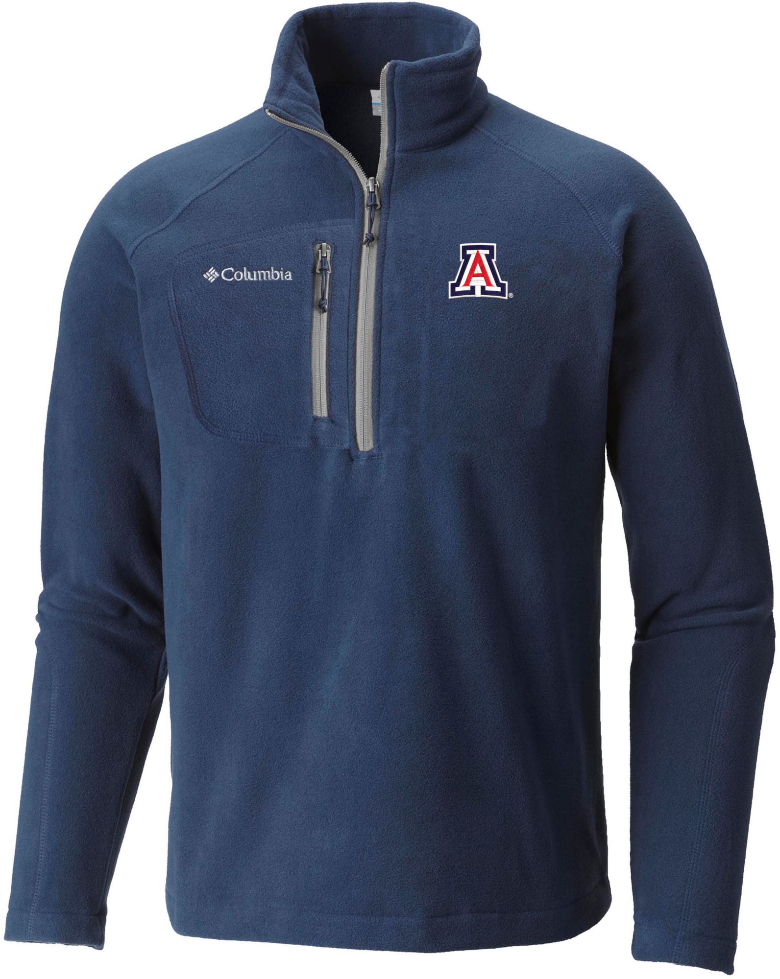 Columbia Men's Arizona Wildcats Navy Fast Trek 1/4 Zip Jacket product image