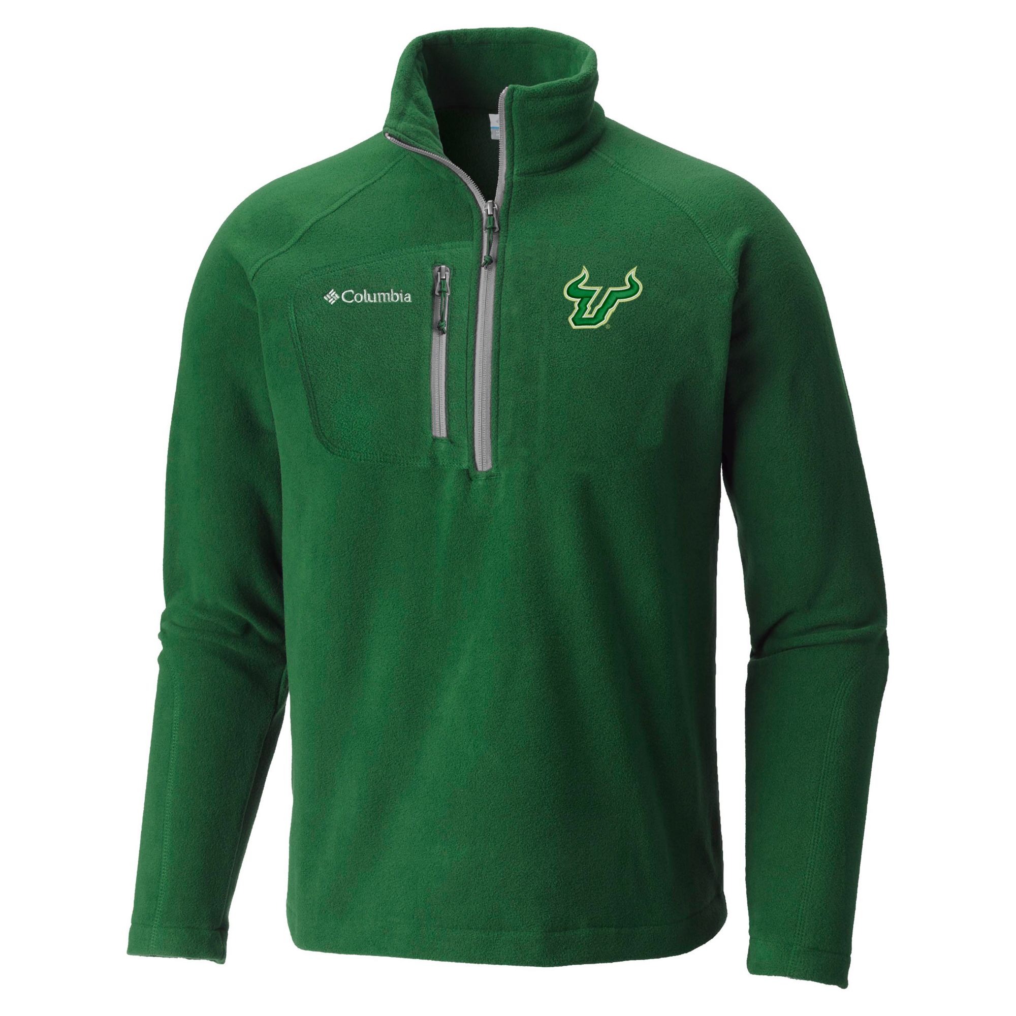 Columbia Men's South Florida Bulls Green Fast Trek 1/4 Zip Jacket product image