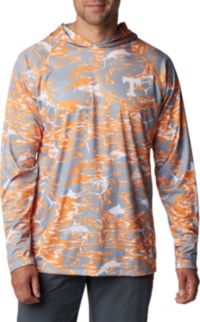 Columbia Men's Tennessee Volunteers Tennessee Orange PFG Super Terminal Tackle Long Sleeve Hooded T-Shirt, Small