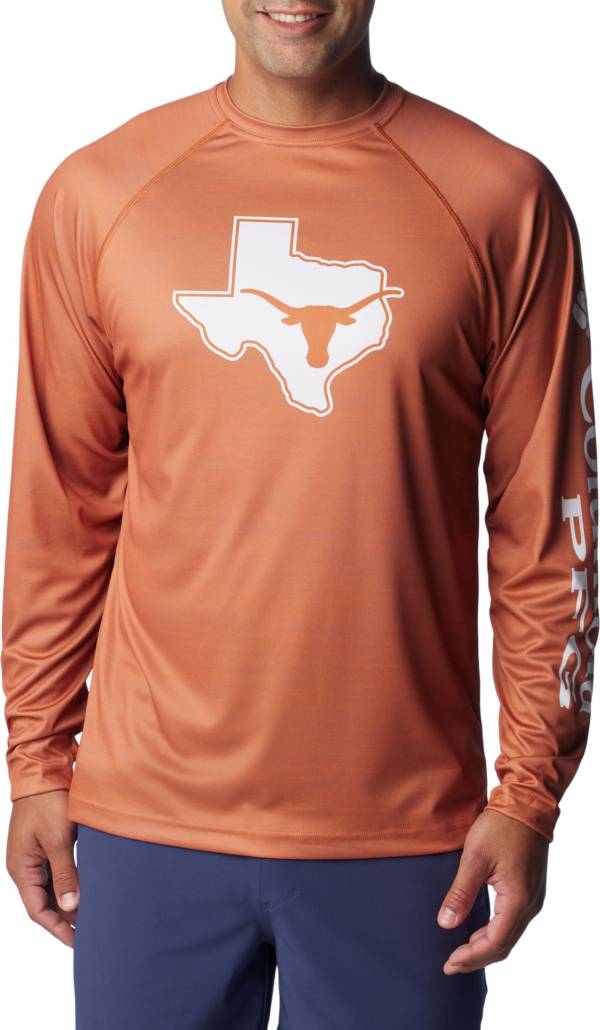 Columbia Men's Texas Longhorns Burnt Orange Terminal Tackle Long Sleeve T-Shirt, XL