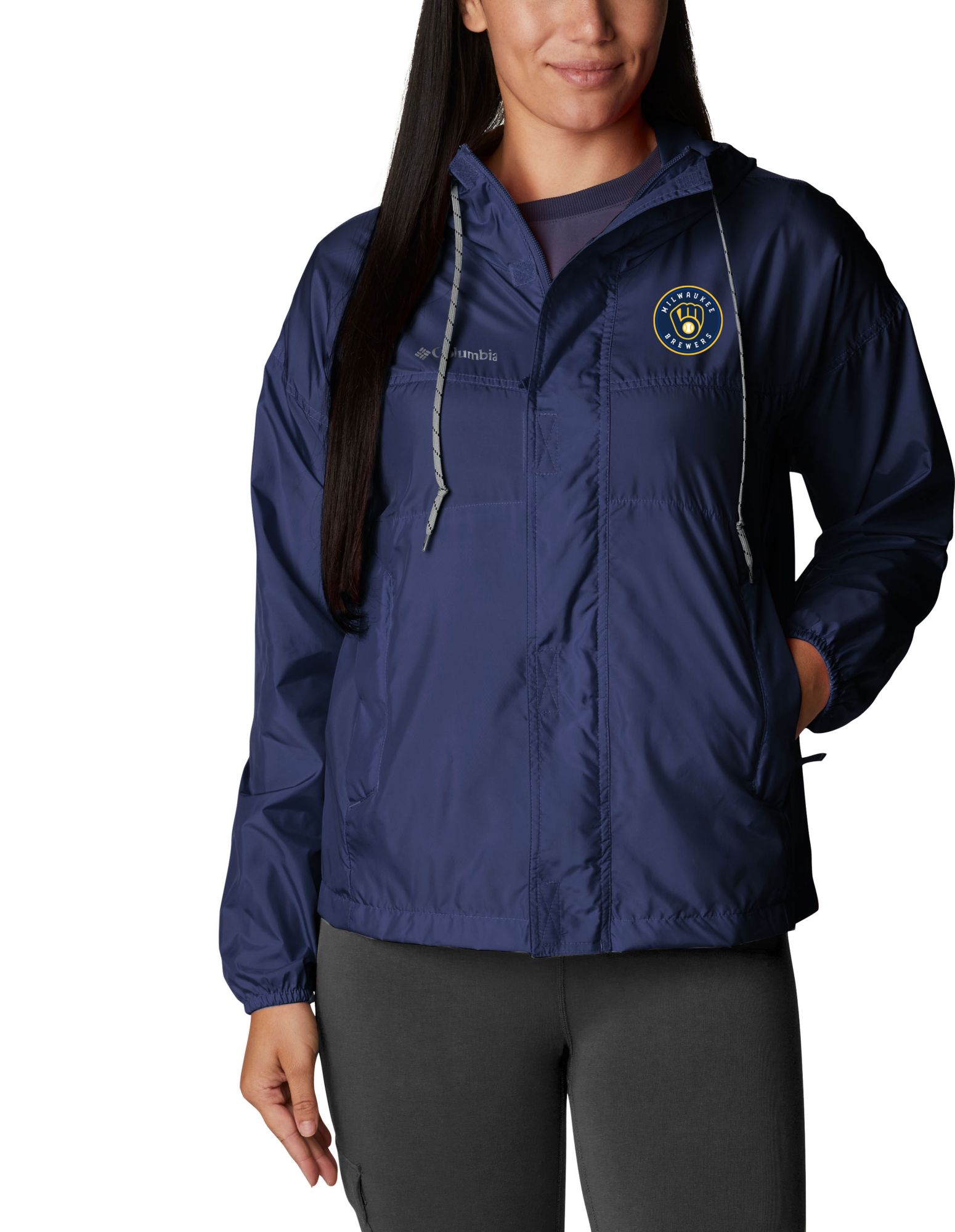 Columbia Women's Milwaukee Brewers Flash Challenger Windbreaker Jacket product image