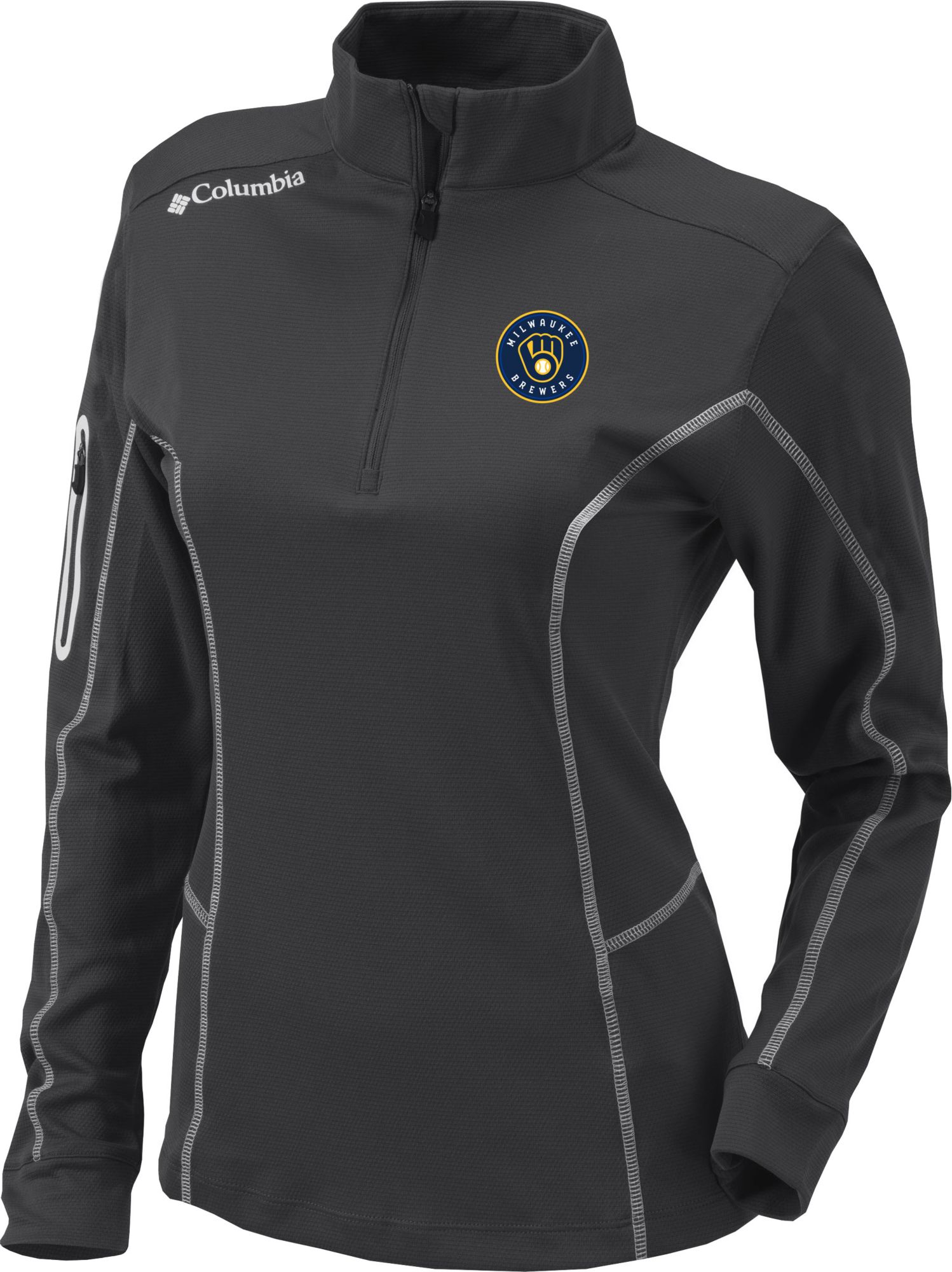 Columbia Women's Milwaukee Brewers Omni-Wick Shotgun 1/4 Zip Pullover product image