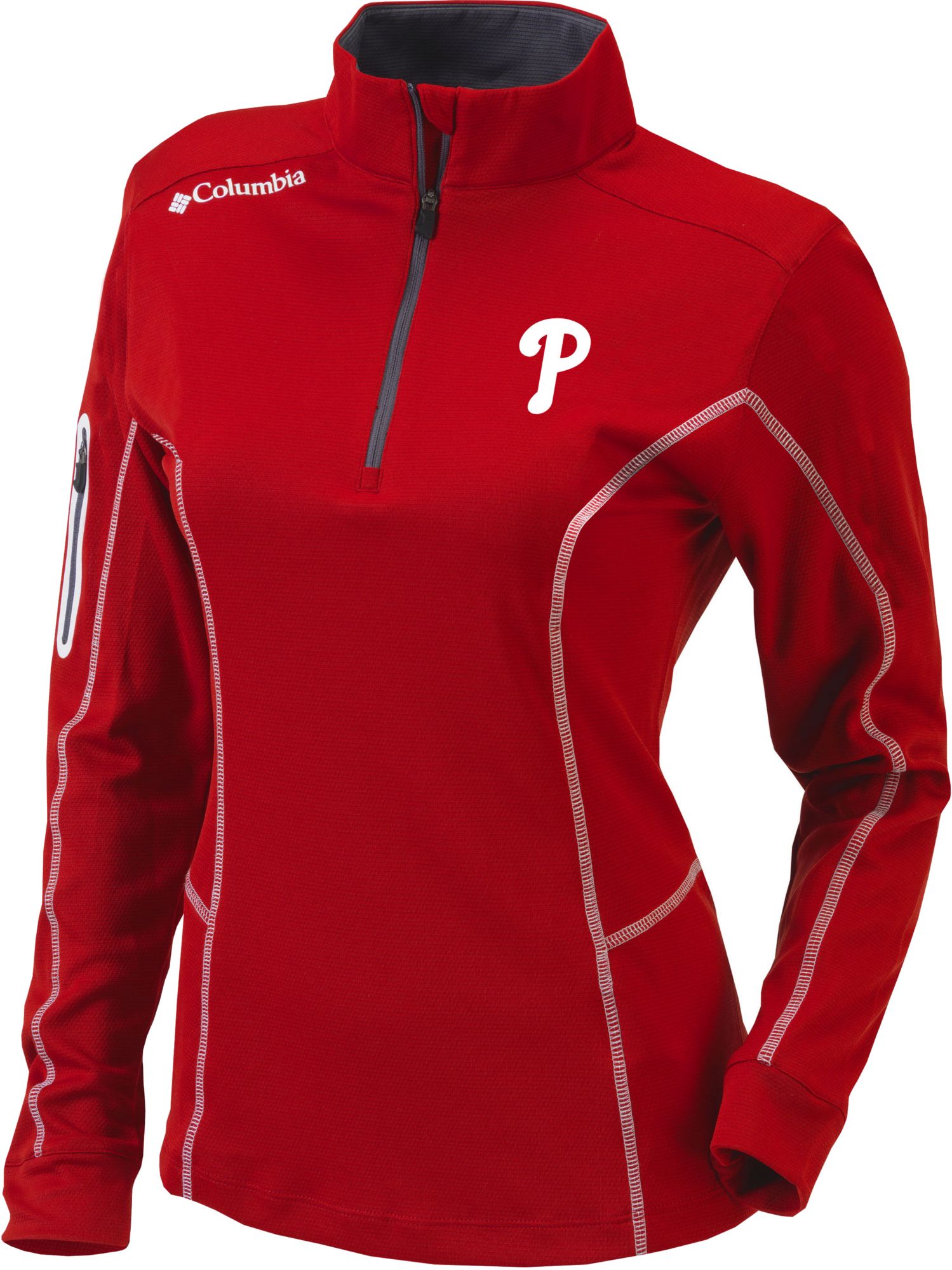Columbia Women's Philadelphia Phillies Omni-Wick Shotgun 1/4 Zip Pullover product image