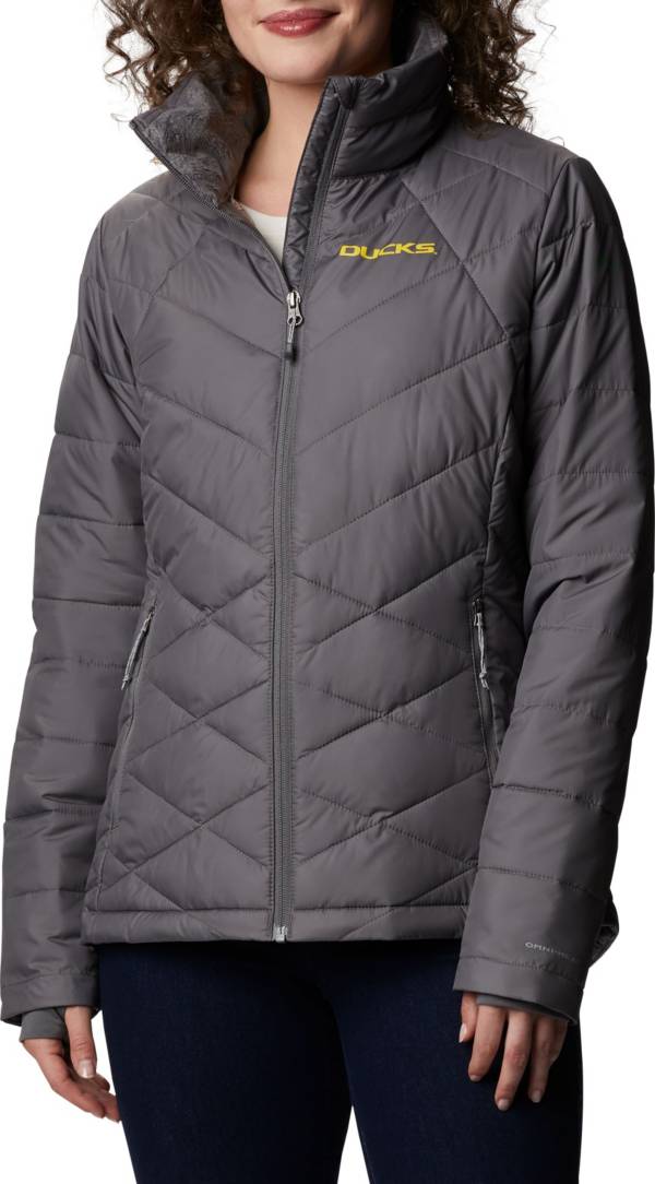 Columbia Women's Oregon Ducks Grey Heavenly Full Zip Jacket product image