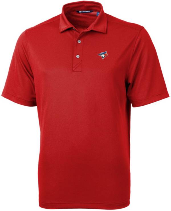 Cutter & Buck Men's Toronto Blue Jays Red Virtue Eco Pique Polo product image