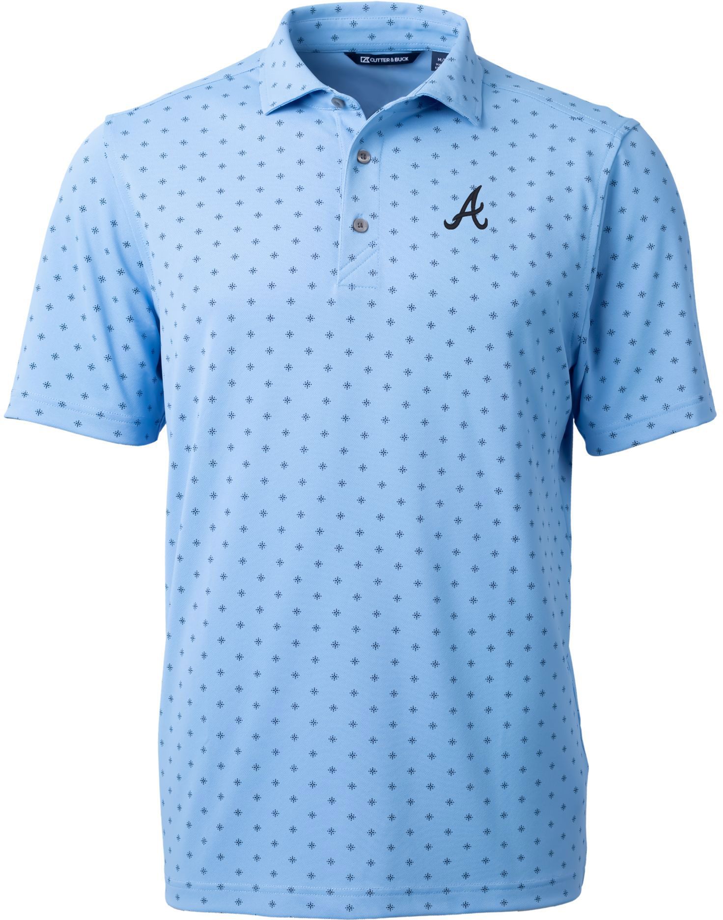 Cutter & Buck Men's Atlanta Braves Virtue Eco Pique Tile Print Polo