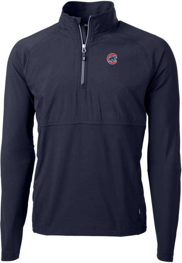 Cutter & Buck Men's Chicago Cubs Blue Eco Knit Stretch 1/4 Zip Pullover product image