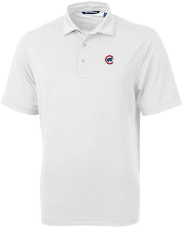 Cutter & Buck Men's Chicago Cubs White Virtue Eco Pique Polo product image