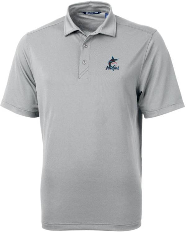 Cutter & Buck Men's Miami Marlins Polished Virtue Eco Pique Polo product image