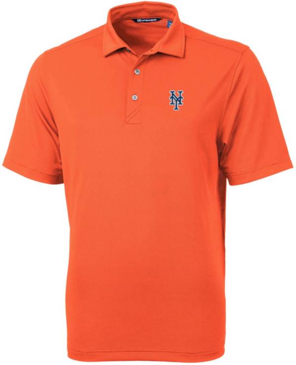 Cutter & Buck Men's New York Mets Orange Virtue Eco Pique Polo product image